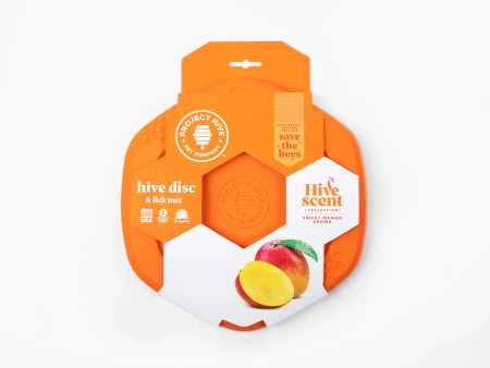 Project Hive Sweet Mango Scent Hive Disc & Lick Mat Orange Fashion