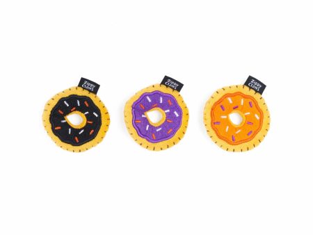 ZippyClaws Halloween Mini Donutz Cat Toy 3pk Online Hot Sale