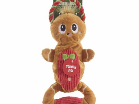 Outward Hound Scrunch Bunch Gingerbread Man Rope Dog Toy Brown Discount