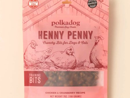 Polkadog Henny Penny Chicken & Cranberry Training Bits Crunchy Dog and Cat Treats 7oz Online now