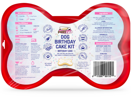 Puppy Cake Dog Birthday Cake Kit  Birthday Cake Flavor with Pupfetti Sprinkles 10oz on Sale