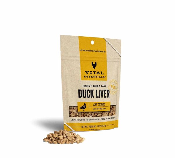 Vital Essentials(R) Freeze-Dried Duck Liver Cat Treats, 0.9 oz Sale