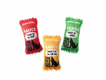 Wagsdale Howling Hot Sauce 3pc  Small Dog Toy Set Discount