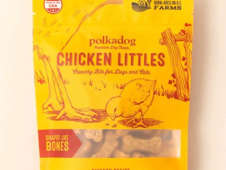 Polkadog Chicken Littles Bone Shaped Crunchy Dog and Cat Treats 7oz Online now