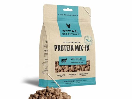 Vital Essentials(R) Freeze-Dried Raw Beef Protein Mix-In Meal Topper for Dogs Hot on Sale