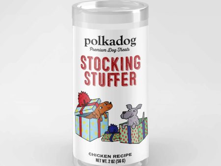 Polka Dog Holiday Mini Tube: Stocking Stuffer, Chicken Little Bits 2oz Sale