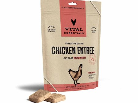 Vital Essentials(R) Freeze-Dried Raw Chicken Entree Cat Food Mini Patties For Sale