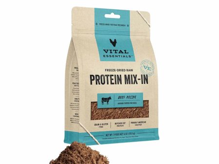 Vital Essentials(R) Freeze-Dried Raw Beef Protein Mix-In Ground Topper for Dogs, 6 oz Hot on Sale