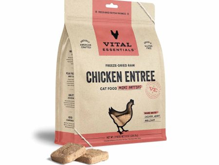 Vital Essentials(R) Freeze-Dried Raw Chicken Entree Cat Food Mini Patties, For Discount