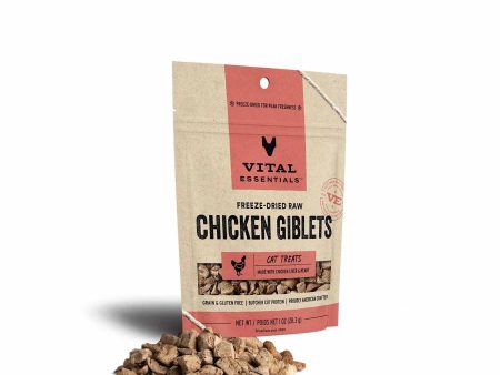 Vital Essentials(R) Freeze-Dried Chicken Giblets Cat Treats, 1 oz Online Hot Sale