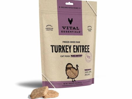 Vital Essentials(R) Freeze-Dried Raw Turkey Entree Cat Food Mini Patties, Discount