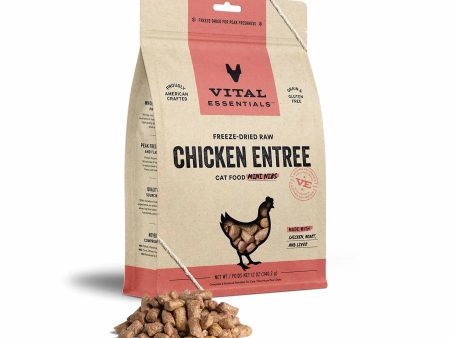 Vital Essentials(R) Freeze-Dried Raw Chicken Entree Cat Food Mini Nibs, Online now