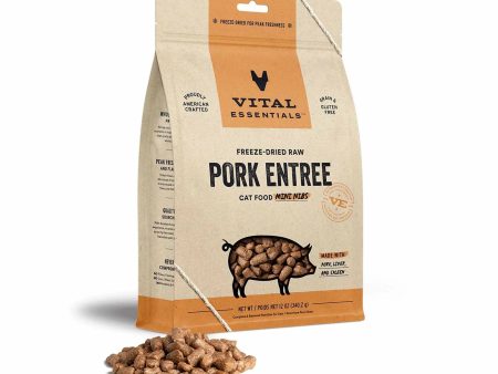 Vital Essentials(R) Freeze-Dried Raw Pork Entree Cat Food Mini Nibs Sale