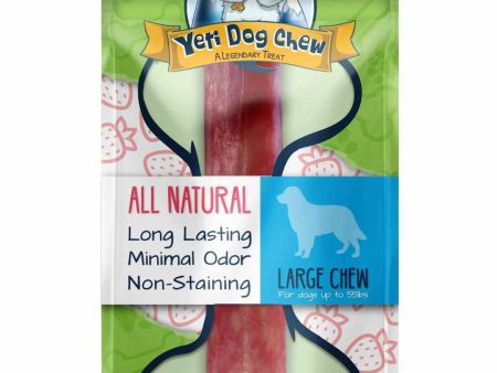 Yeti Dog Chews Strawberry Large Chews 1 piece 3.5oz Hot on Sale