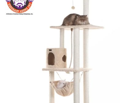 Real Wood 70  Cat Furniture,Ultra thick Faux Fur Cat Condo Online Sale