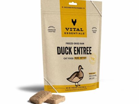 Vital Essentials(R) Freeze-Dried Raw Duck Entree Cat Food Mini Patties, Cheap