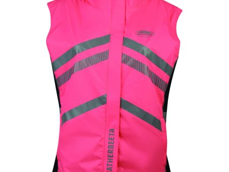 Weatherbeeta Weste Reflective HiVis Leicht Wasserdicht für Kinder Rosa Online Sale