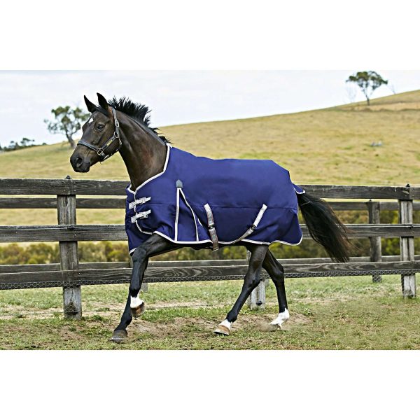 Weatherbeeta Medium Plus Turnout Rug Comfitec Essential Standard Neck Navy Silver Red Supply