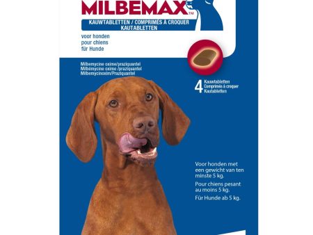 Milbemax Kautabletten Geschmacksvoll Großer Hund 4 Tabletten Hot on Sale